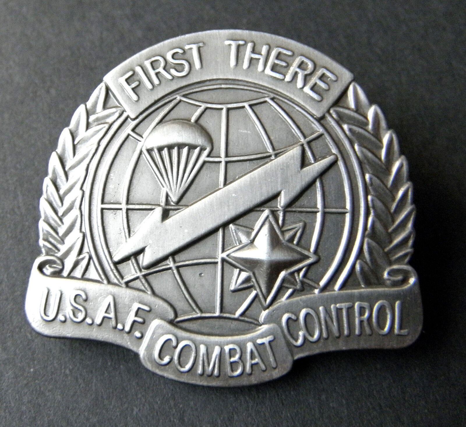 USAF Air Force Combat Control Large Cap Hat Jacket Pin 1.5 inches