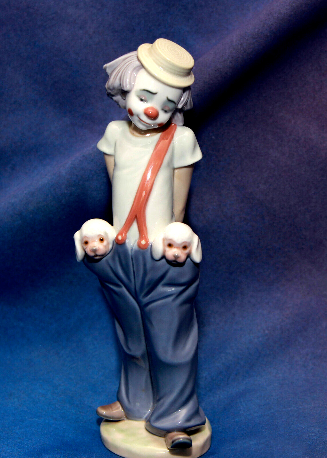 Lladro Little Pals Clown Figurine with Puppies