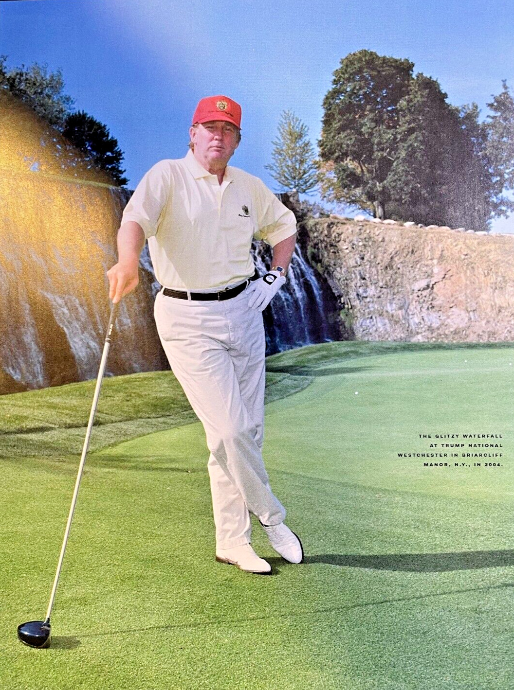 2017 Magazine Illustration Donald Trump Leaning On Golf Club