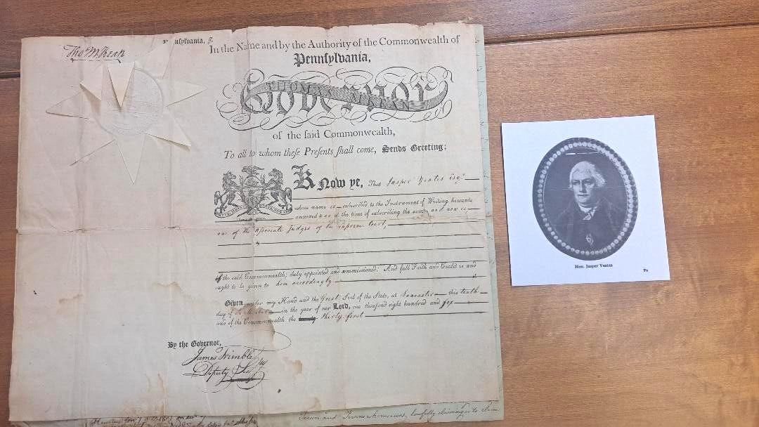 Declaration of Independence Signer Thomas McKean and Mercer Land Warrant