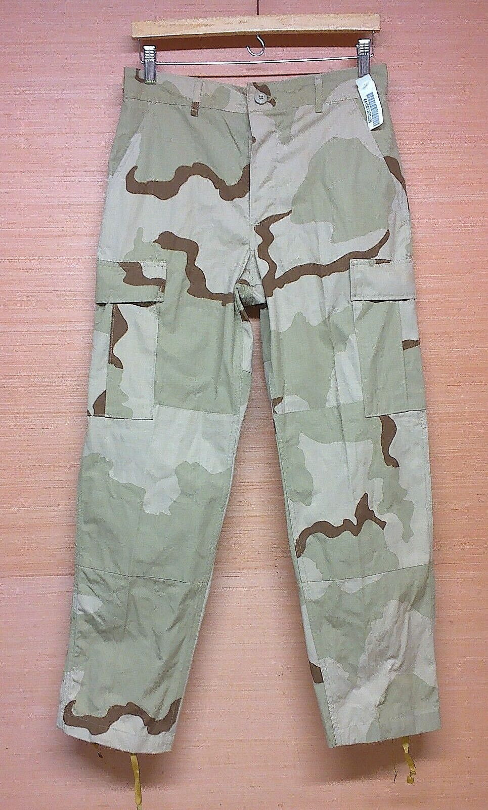 USGI Desert DCU 3 Color Camo Hot Weather Combat Pants Trousers Size Small Short