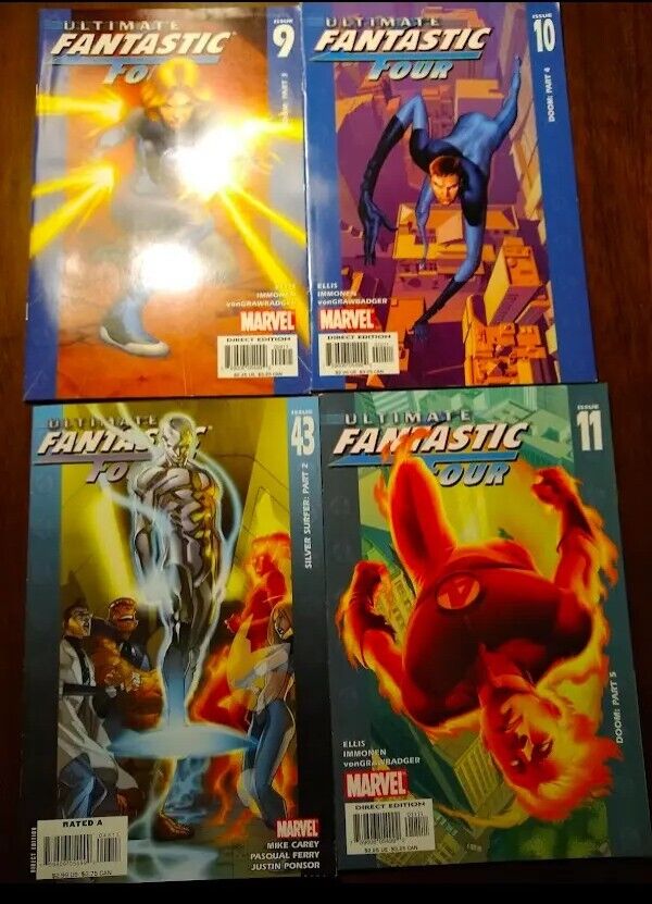 4 Ultimate Fantastic Four Marvel Comic Books 9 - 11 43