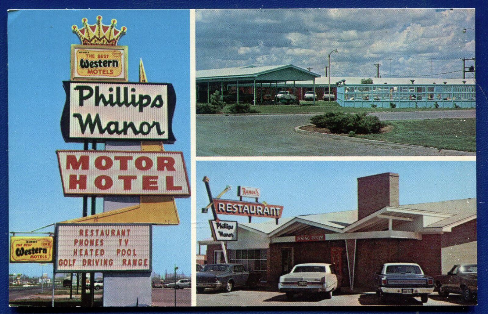 Dumas Texas Best Western Phillips Manor Motel Postcard