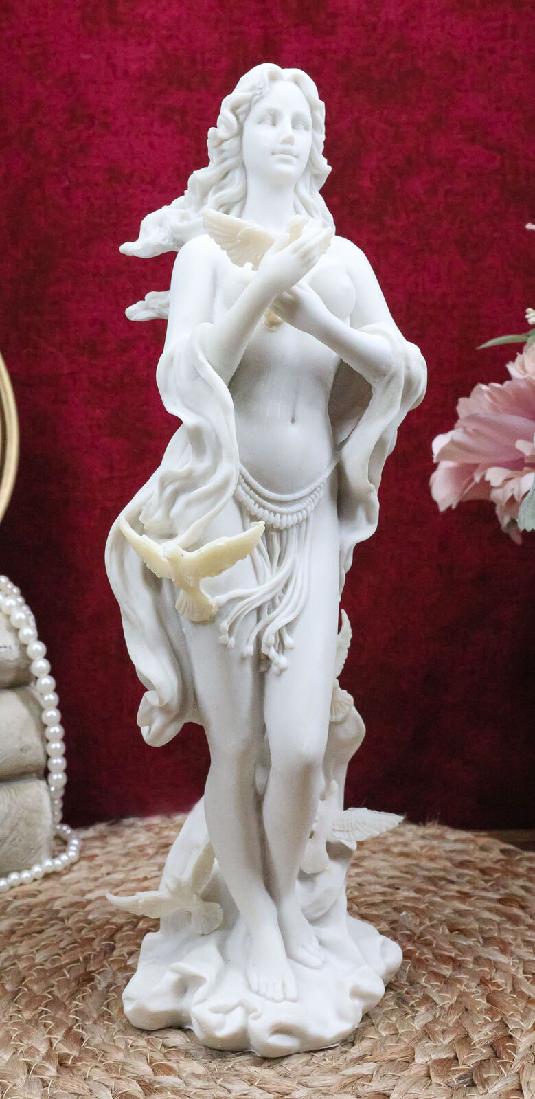 Ebros Nude Aphrodite with Doves Figurine Greek Goddess of Beauty 11.5\