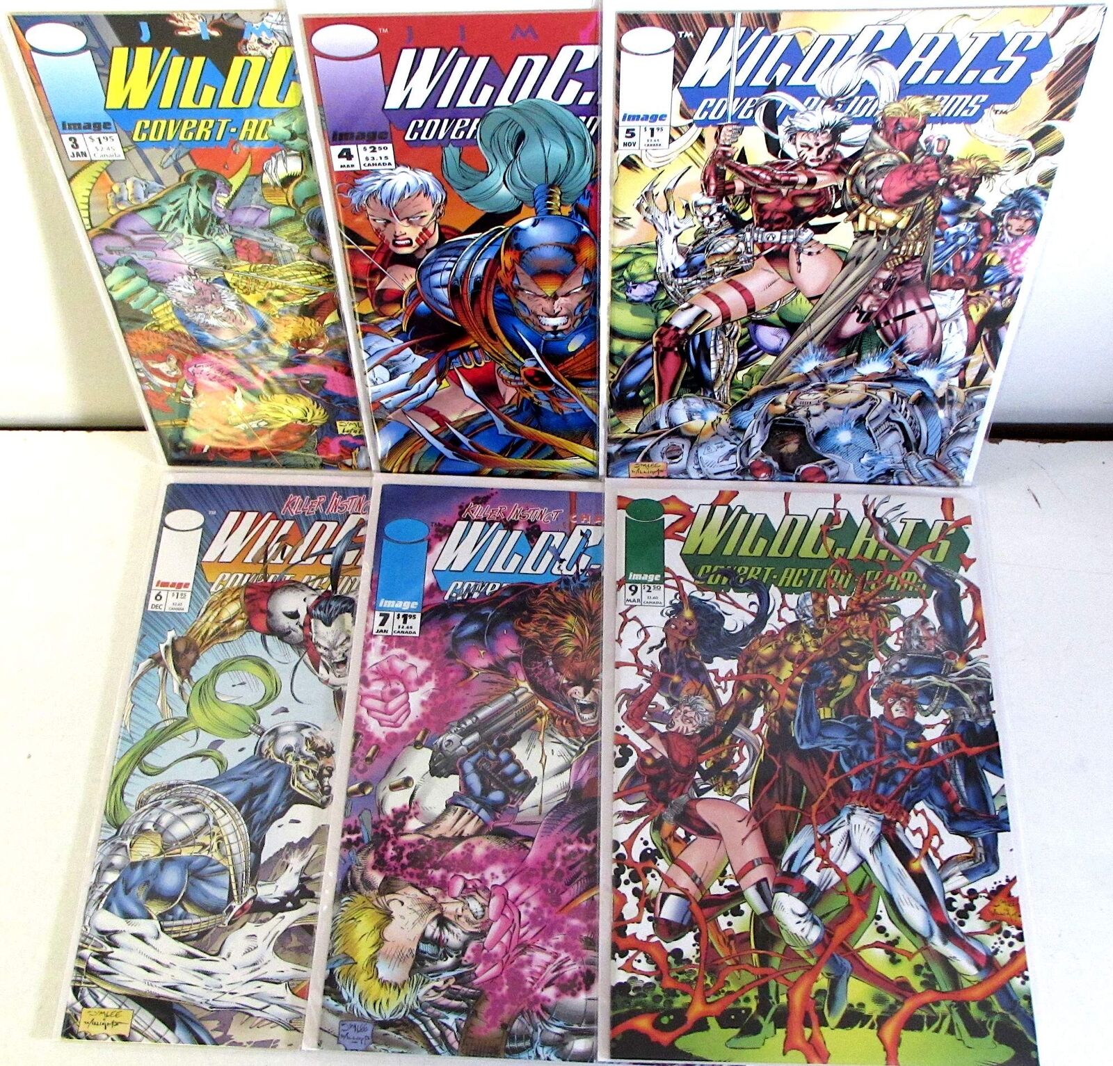 WILDC.A.T.S Covert Action Teams Lot of 6 #3,4,5,6,7,9 Image (1994) Comics