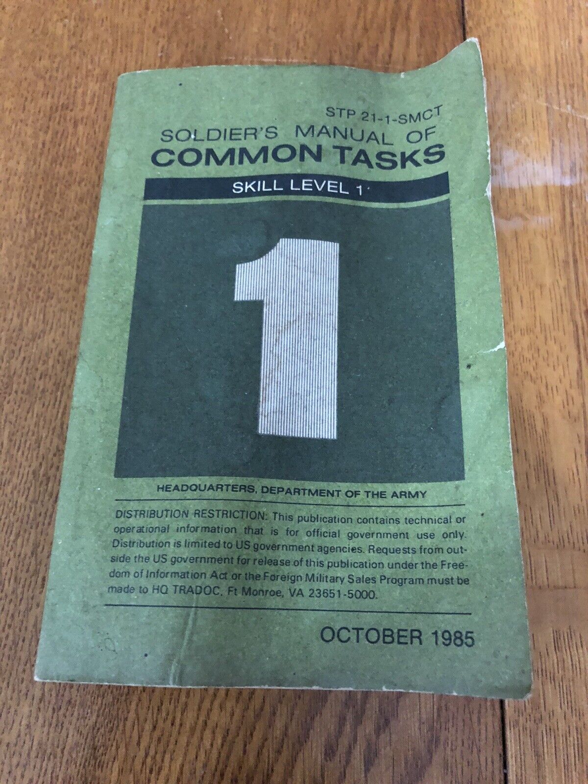 VTG 1985 Soldier\'s Manual of Common Tasks STP 21-1-SMCT Skill Level 1