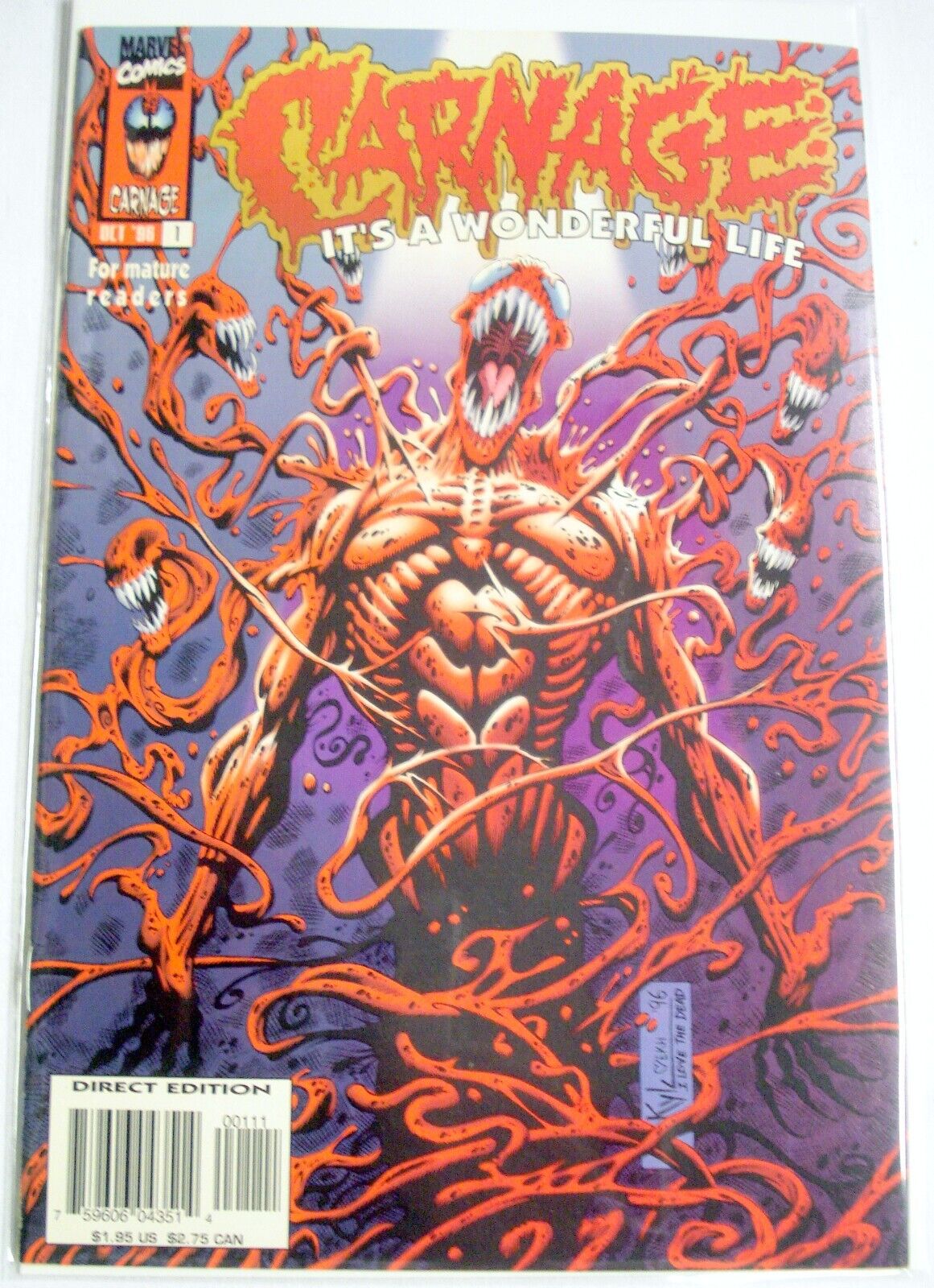 Carnage  It\'s a Wonderful Life  #1  Marvel Comics 1996 Fine
