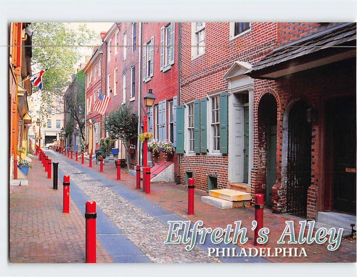Postcard Elfreths Alley Philadelphia Pennsylvania USA