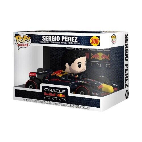 DAMAGED BOX SERGIO PEREZ F1 RACING RED BULL #306 FUNKO POP RIDES DELUXE RACE CAR
