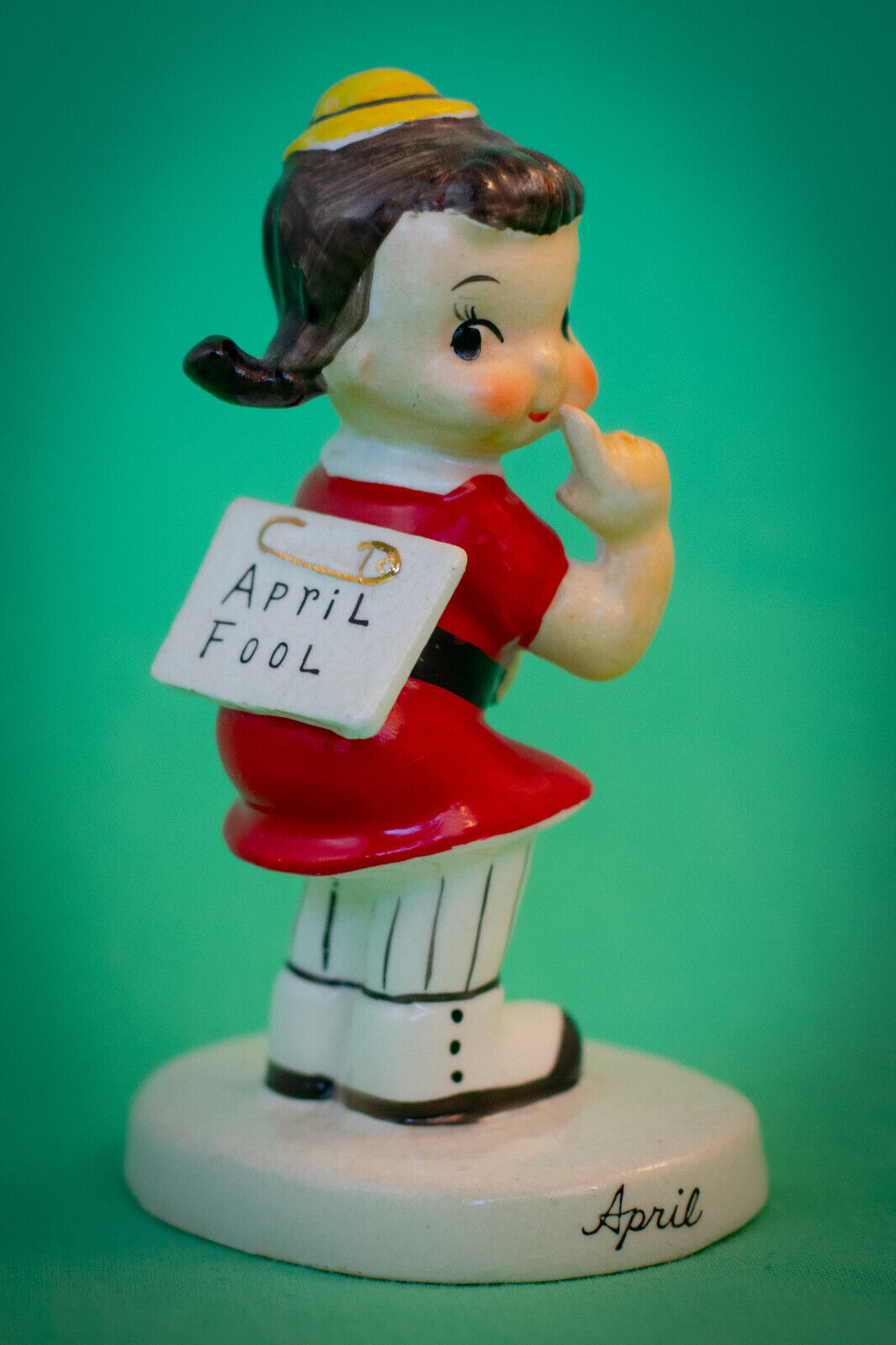 RARE Vtg April Fool Girl Shafford Norcrest Napco Figurine 2070 Susie Q Japan