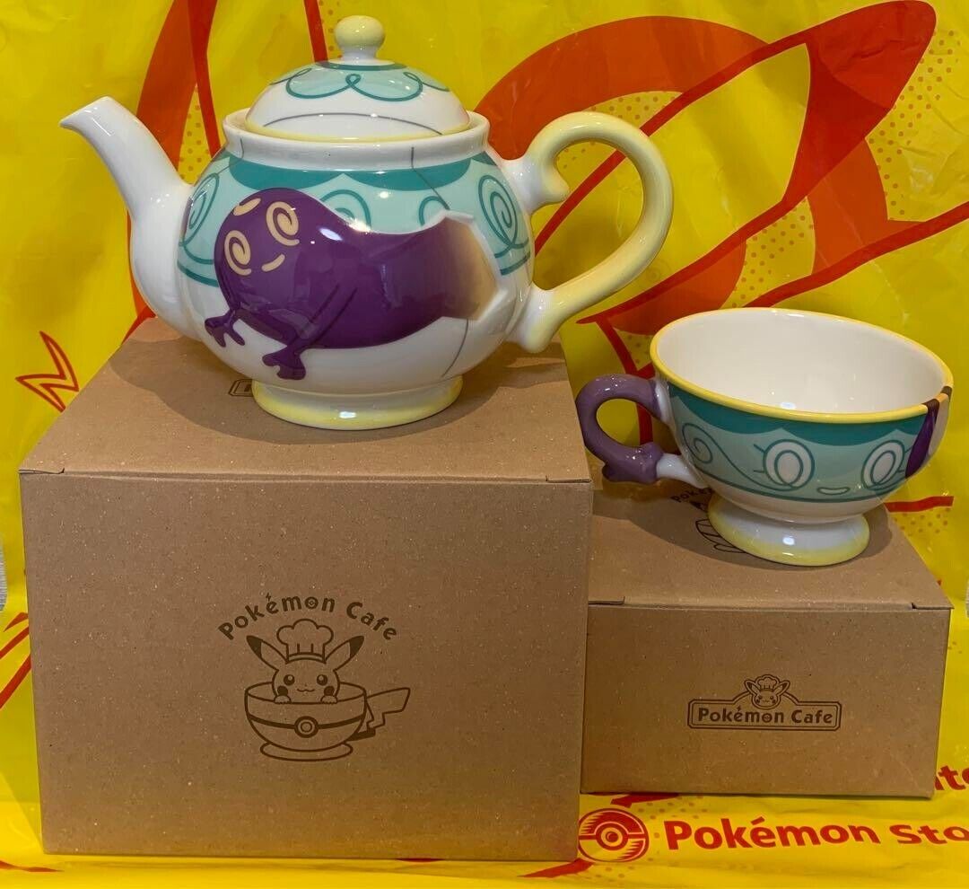 Pokemon Cafe Limited  Polteageist Tea Pot & Sinistea Tea Mug Cup Set From Japan