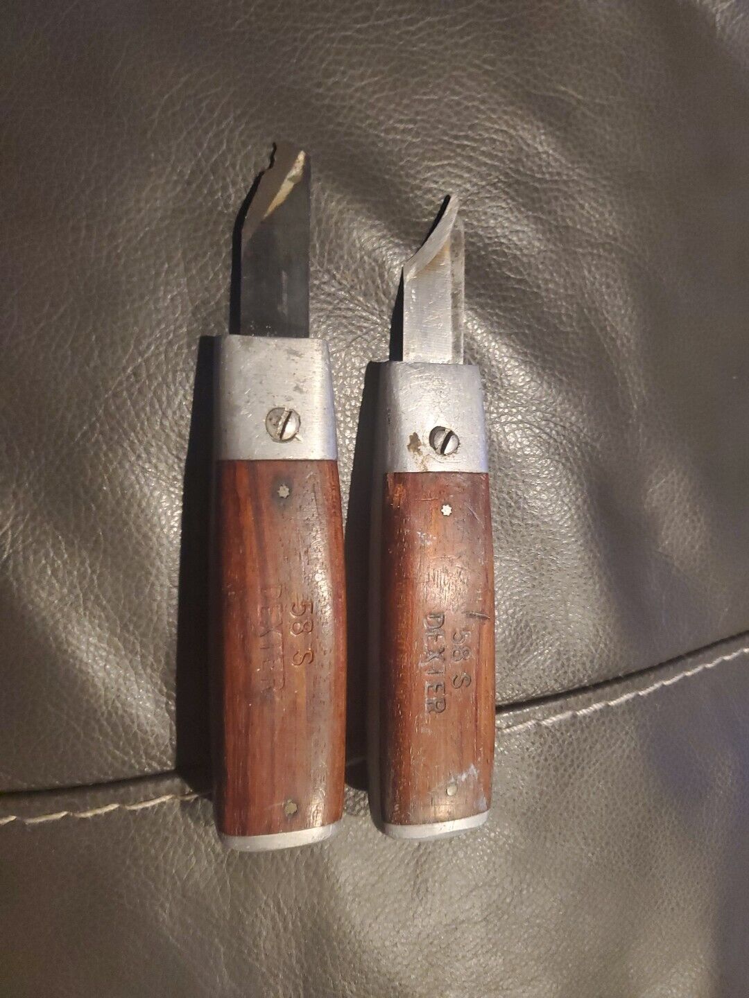 Two Vintage Dexter 58S Wood Carving Knives