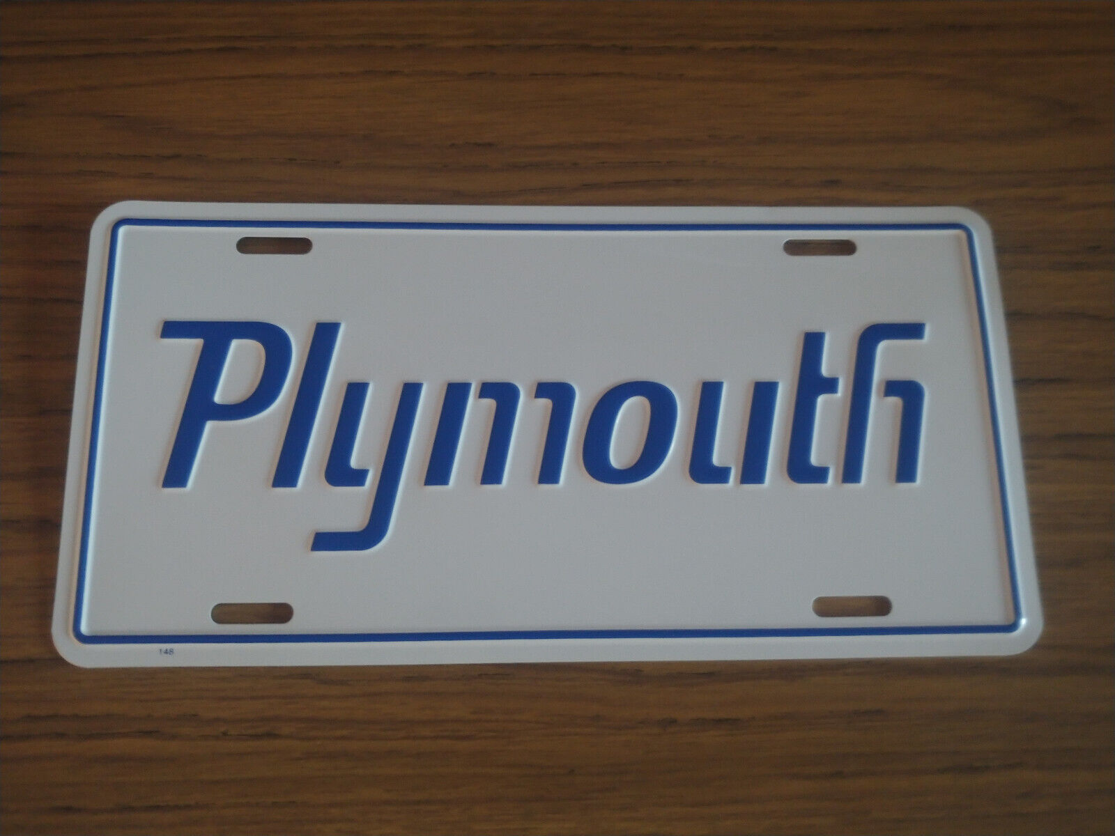 Vintage Plymouth License Plate Embossed Metal New Old Stock #2156