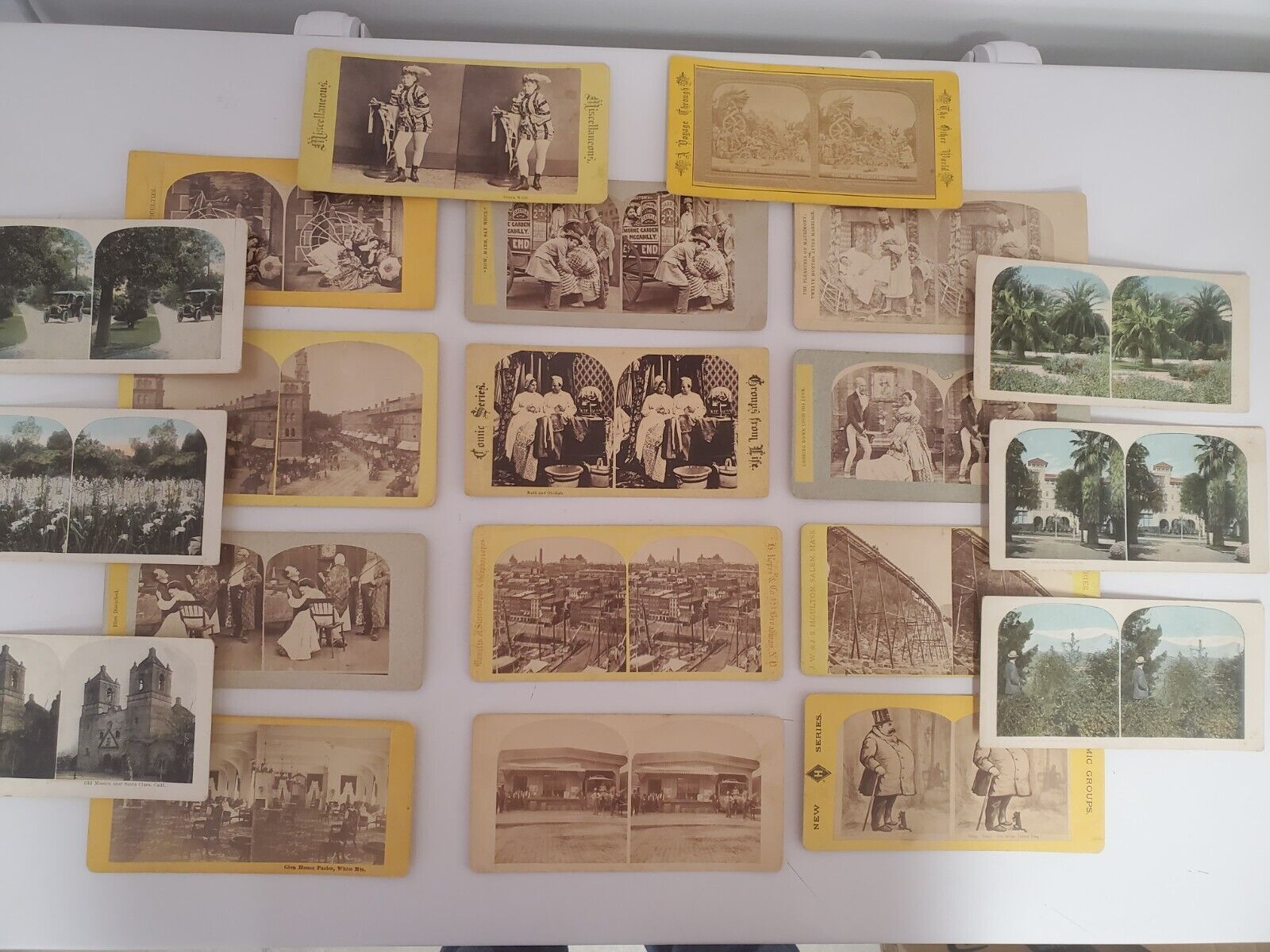 Stereoview Photo Cards. Lot of 20 . Miscellaneous. Comedy History