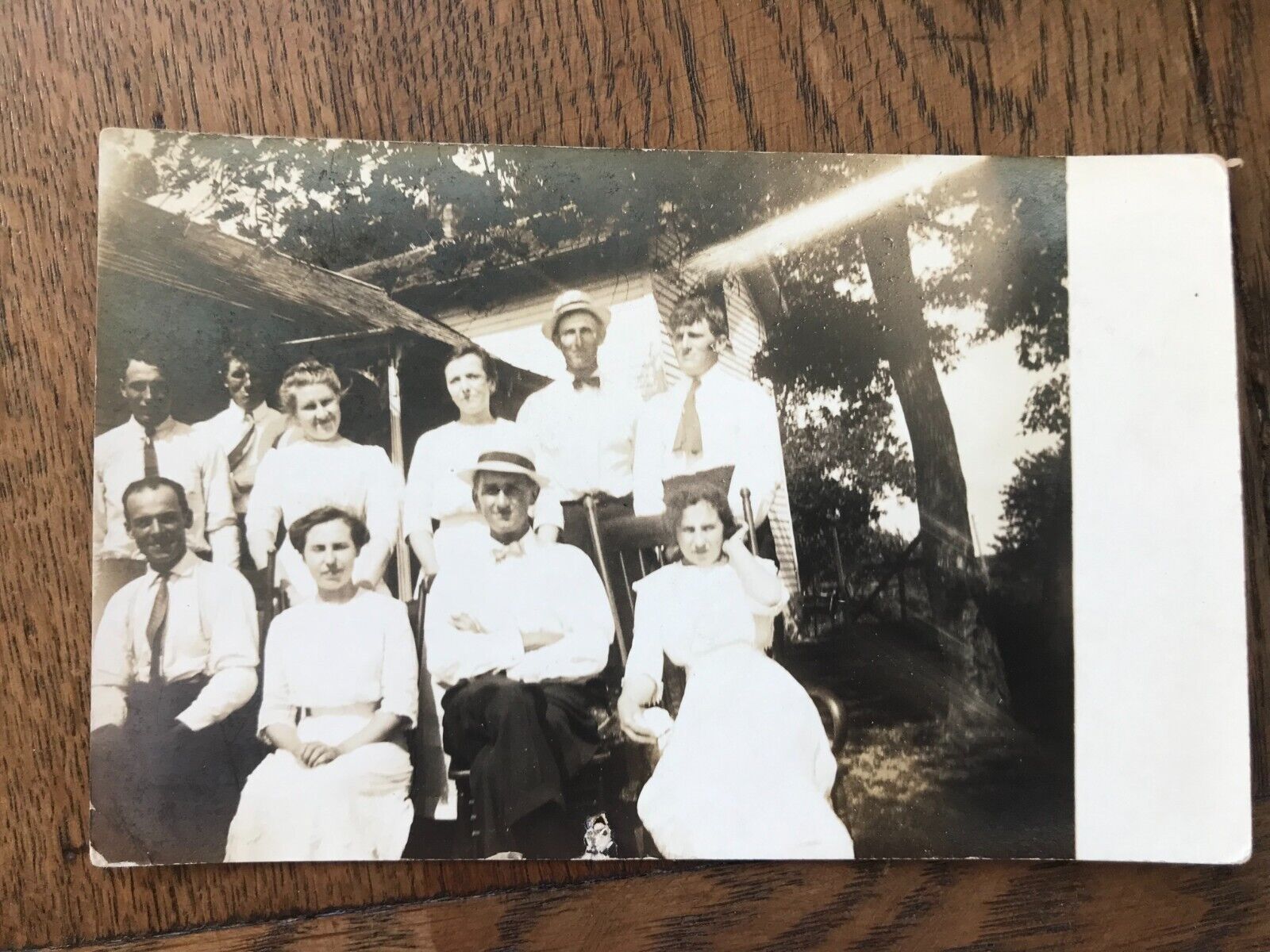 Large Group of People Outdoor Photo RPPC Postcard