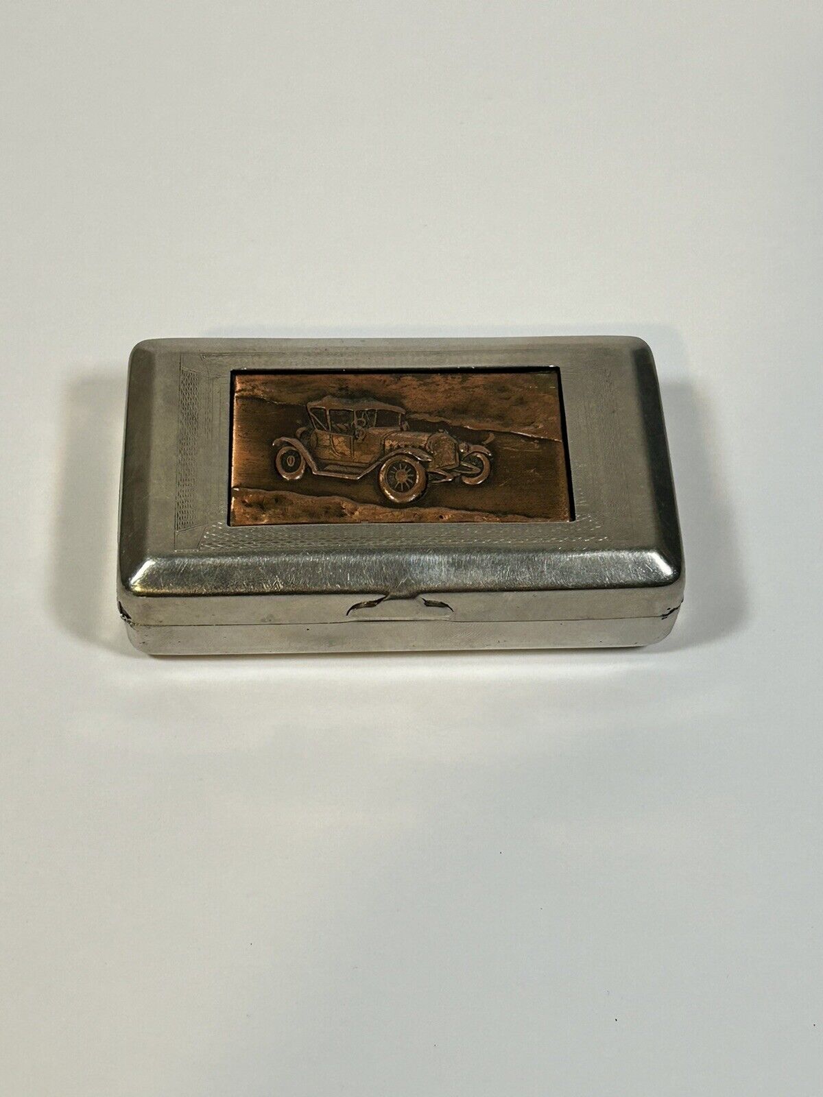 Vintage Trinket Box / Cigarette Case Metal Masculine Men’s Gift, for Dad