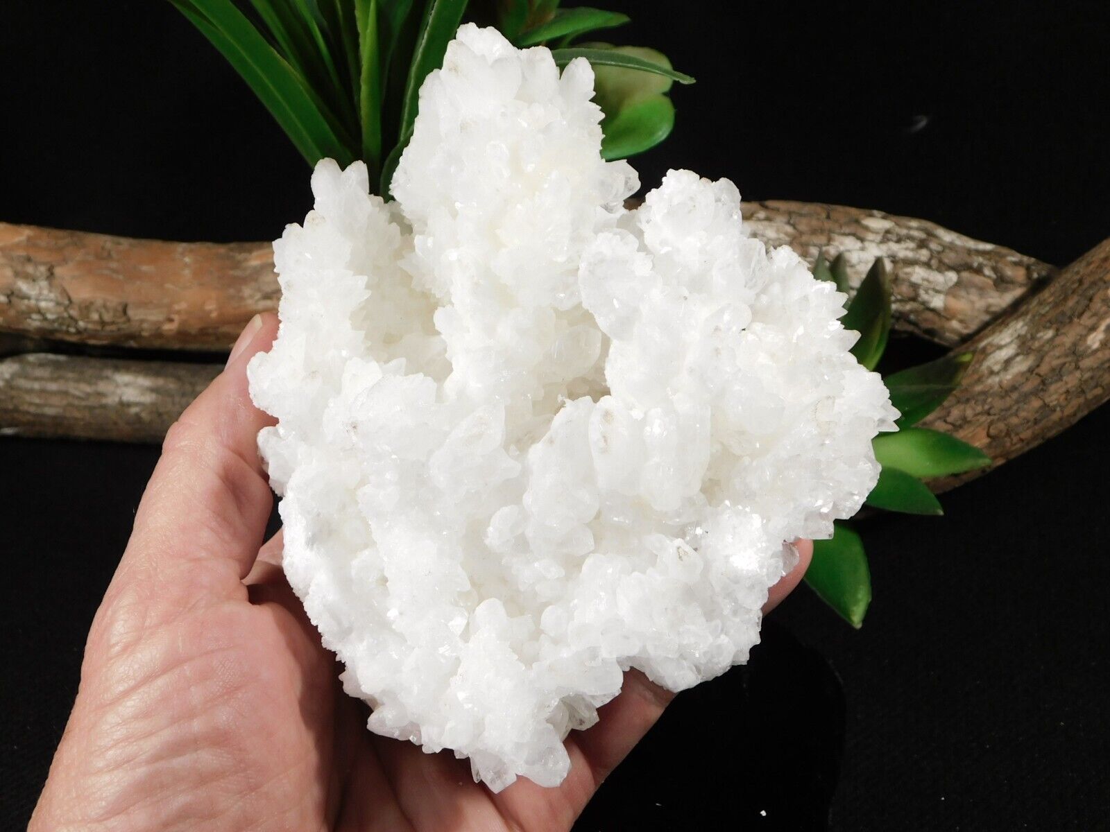 Big 100% Natural Bright White CAVE Aragonite STALACTITE Crystal Cluster 755gr