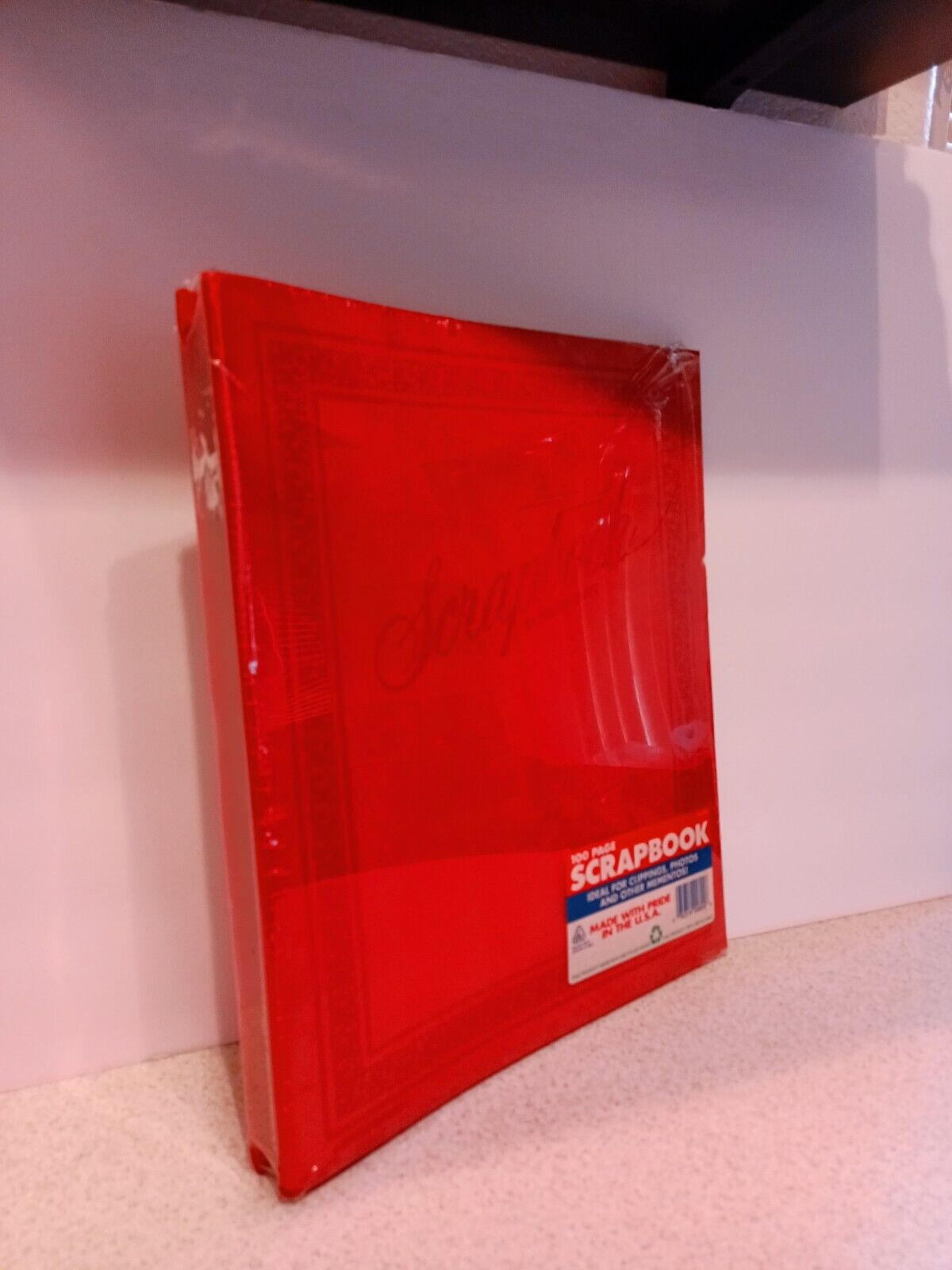 Vintage Brand New 100 Page Blank Scrapbook Red Deluxe Craft Sealed