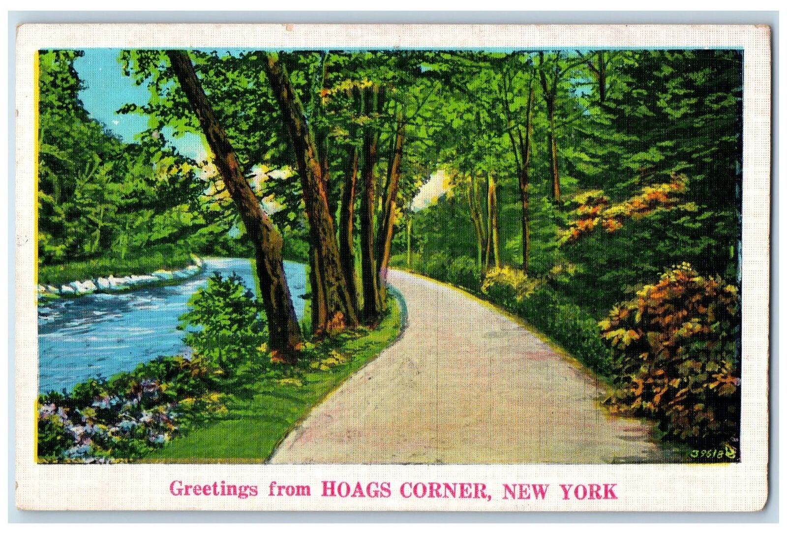 1907 Greetings From Hoags Corner New York NY Vintage Posted Postcard