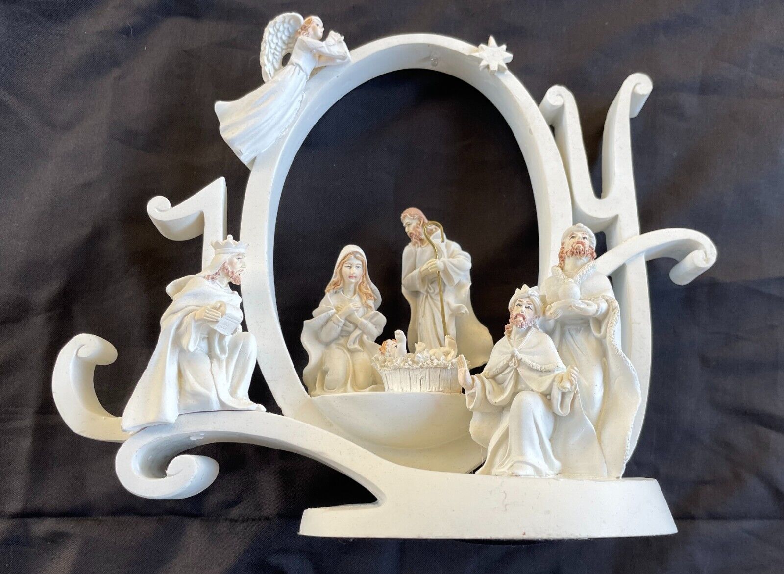 Joy Nativity Scene - Ceramic Tabletop Christmas Decoration