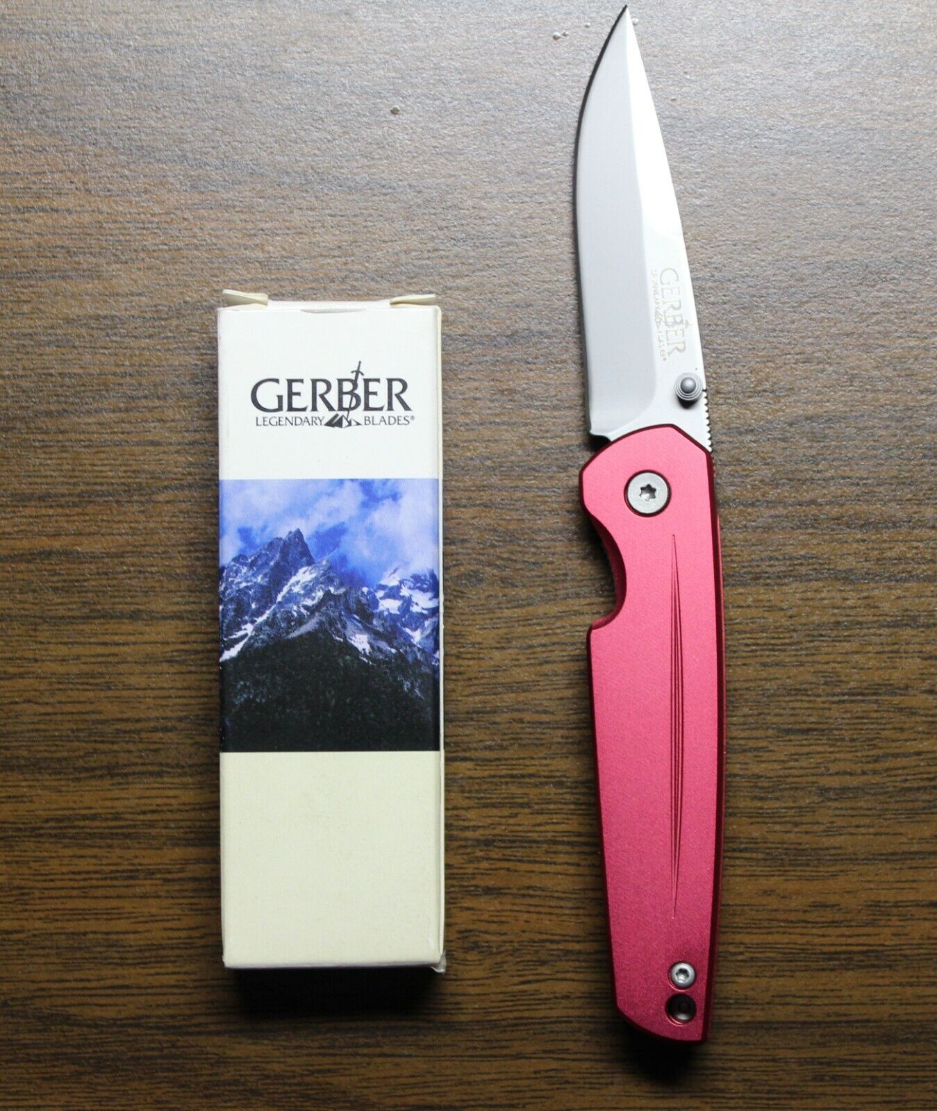 Gerber  #05913 LTR Knife Red Aluminium Pocket Knife, New in Box, Made in Taiwan