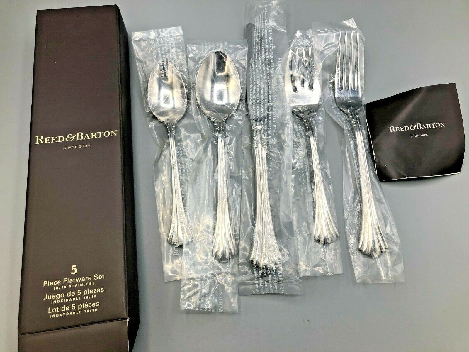 1800 by Reed & Barton stainless individual 5 piece Place Setting New in Box