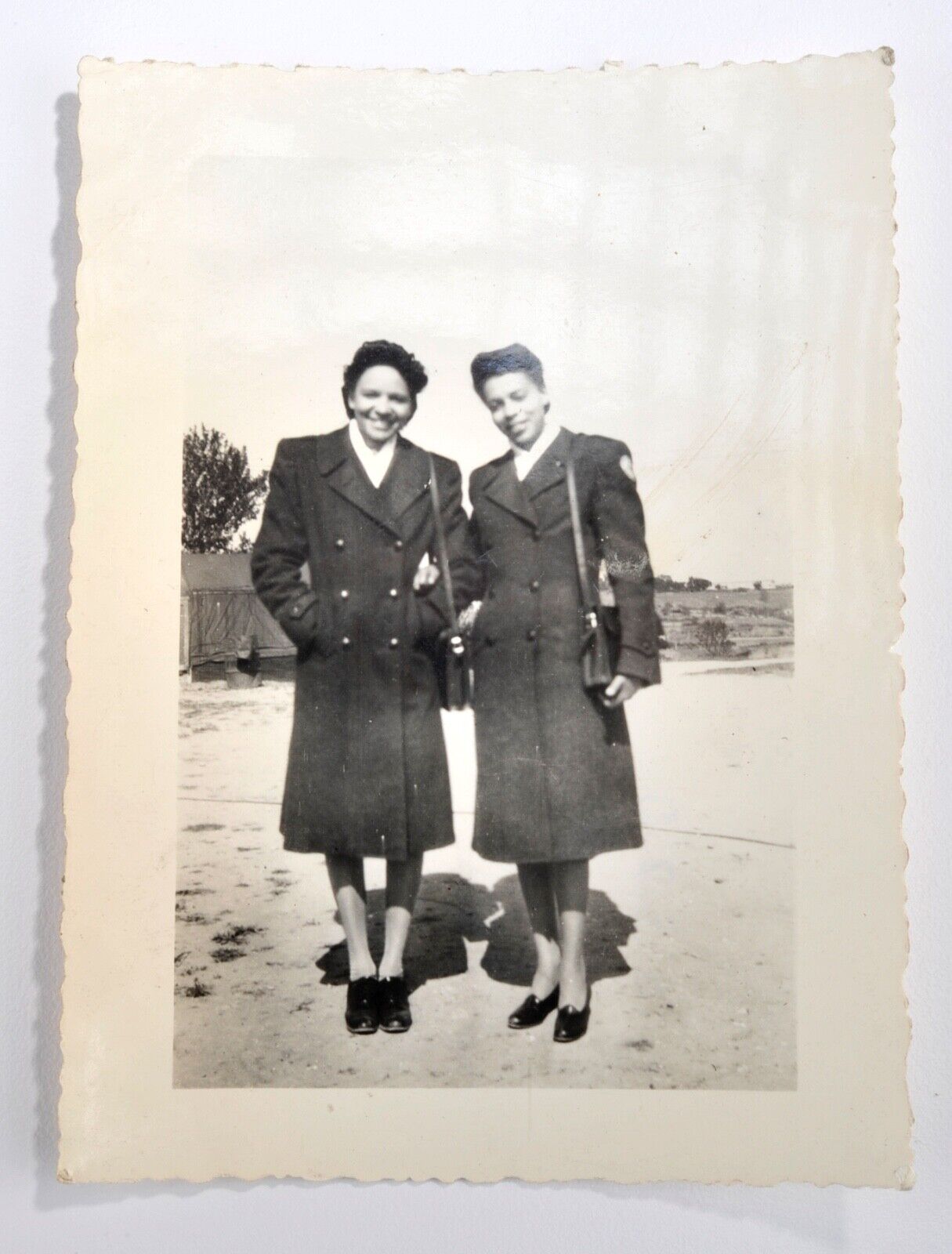 Vintage 1945 WWII BLACK WOMEN PHOTO -AFRICAN AMERICAN US MILITARY Corsica, Italy