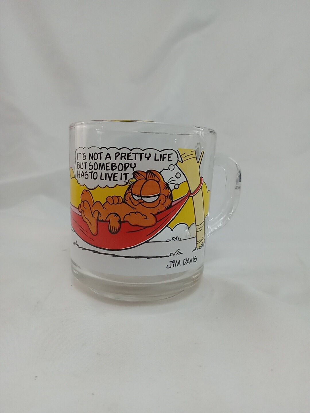 Garfield Glass Mug Vintage 1978 McDonald\'s Jim Davis Collection 