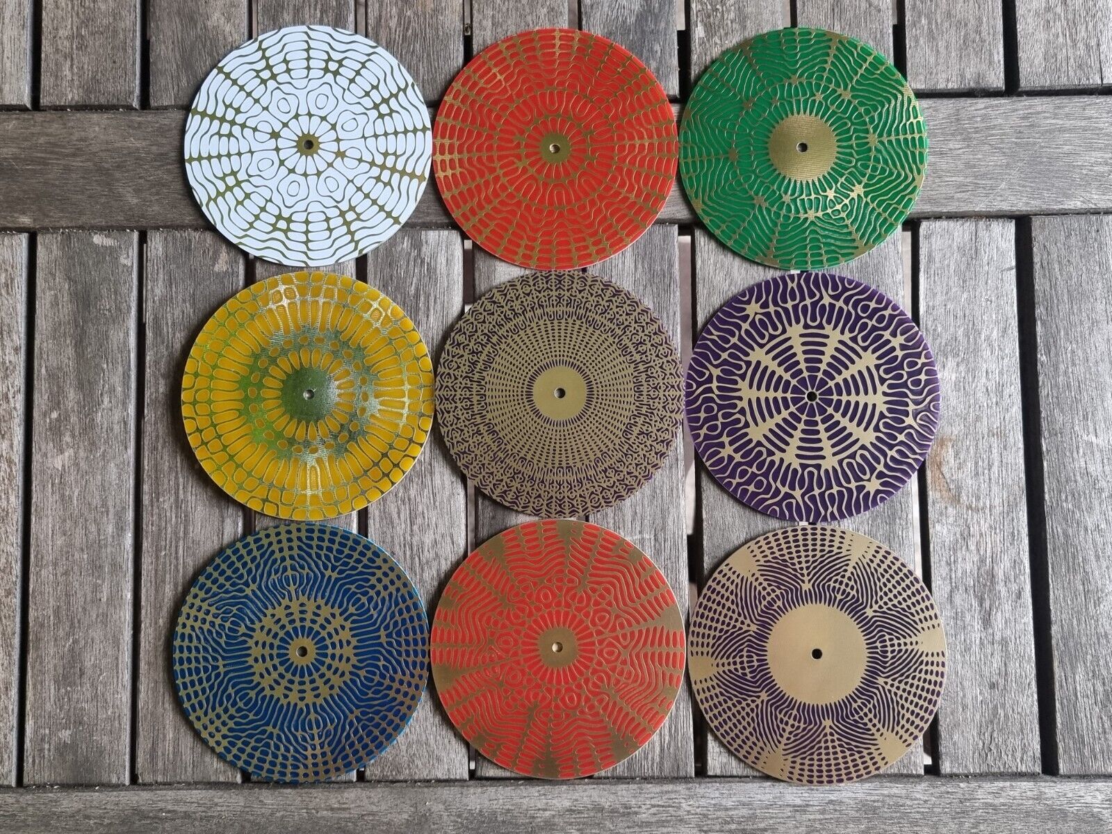 Solfeggio Sacred Frequency Cymatic Discs 9 Pack