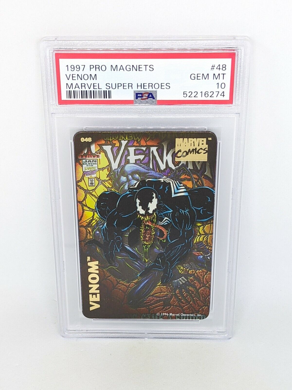 1997 Pro Magnets Marvel Super Heroes #48 Venom PSA 10 POP 2
