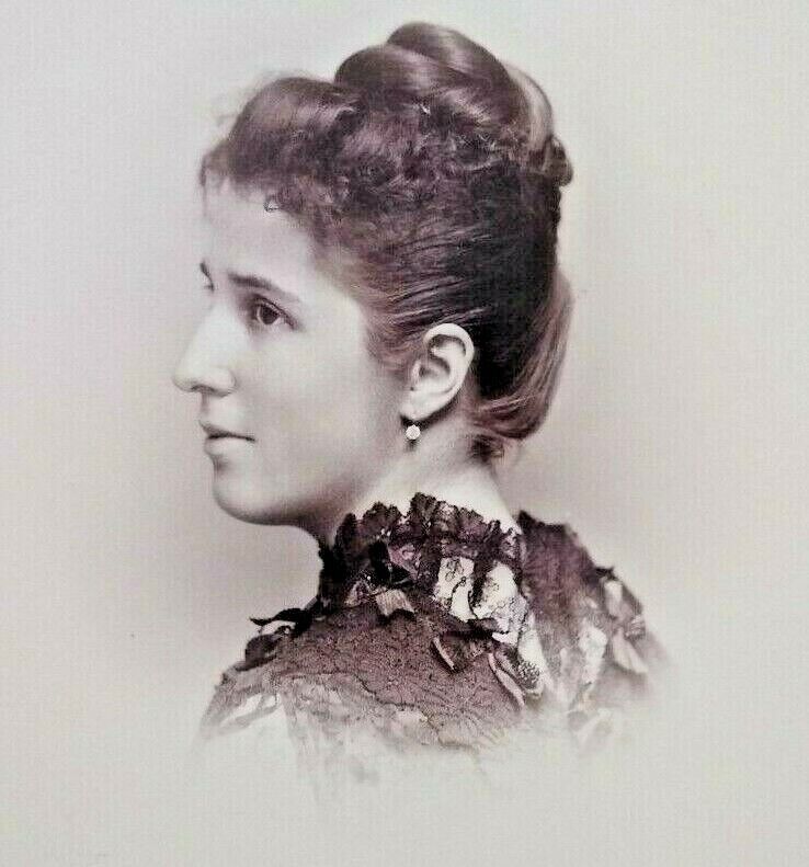 Towanda Pennsylvania Cabinet Photo 1890s Pretty Dark Haired Woman A.J. Fisher