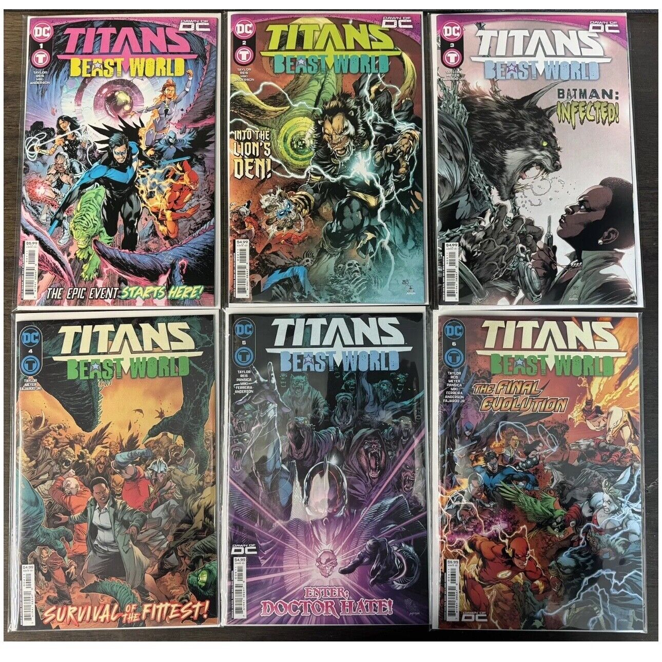 *FREE SHIPPING* DC Titans Beast World #1-6 Main Co Complete Series Set