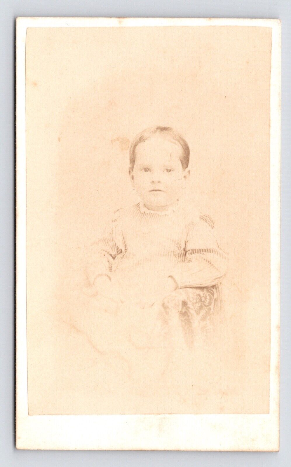 c1860s~Boston Massachusetts MA~Child in Chair~CDV Antique Photo Portrait