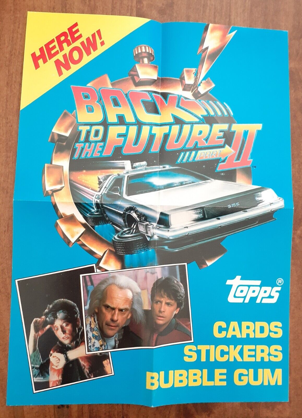 Topps 1989 Back to The Future II Trading Card Store Display Poster 10 x 14 Mint 