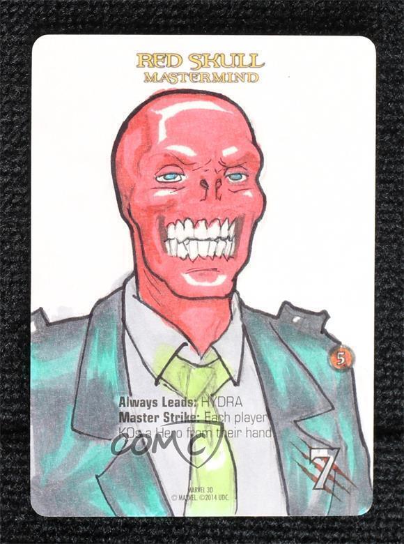 2015 Upper Deck Marvel 3D Legendary Playable Sketch Cards 1/1 Red Skull 0j4n