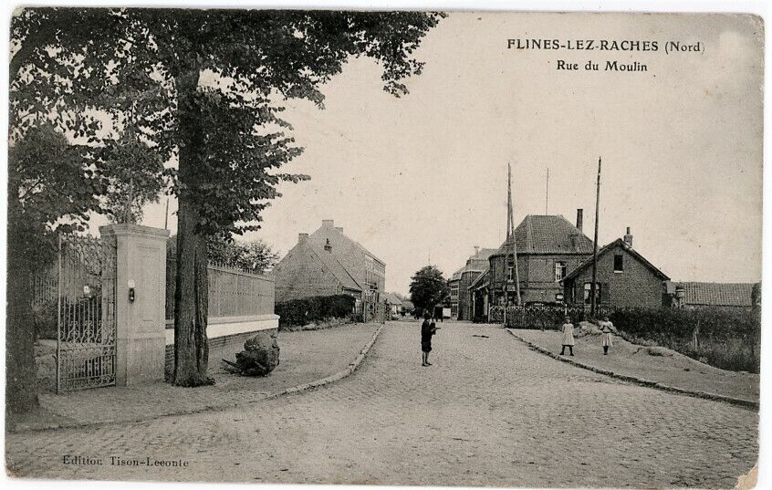 Flines-Lez-Raches France orig 1914 WW I  German Soldier\'s Mail Feldpost postcard