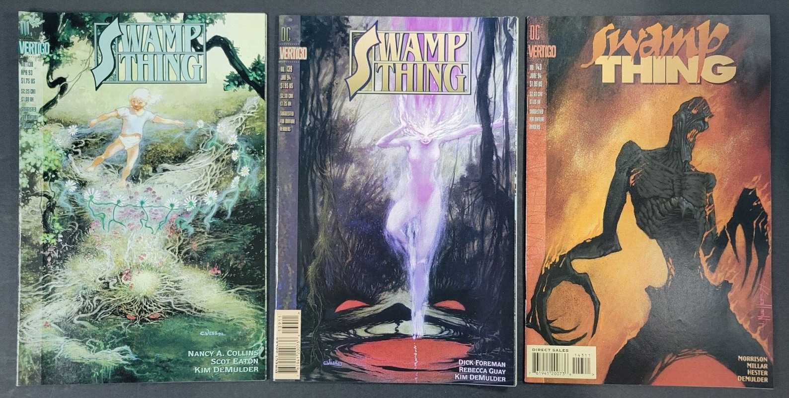 (3) Swamp Thing 130 139 143 Lot 1994 1993 DC Vertigo Comics