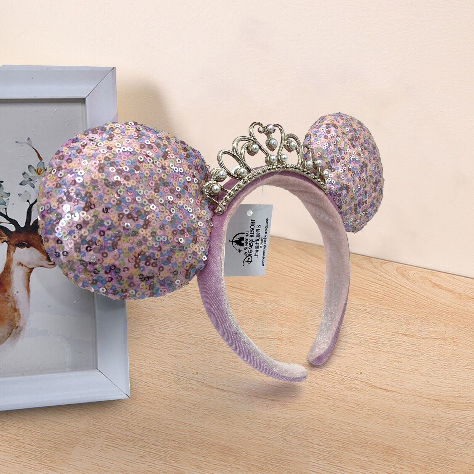 Minnie Mouse Disneyland Ears Headband Disney Parks Ears 2022 Princess Crown Pink
