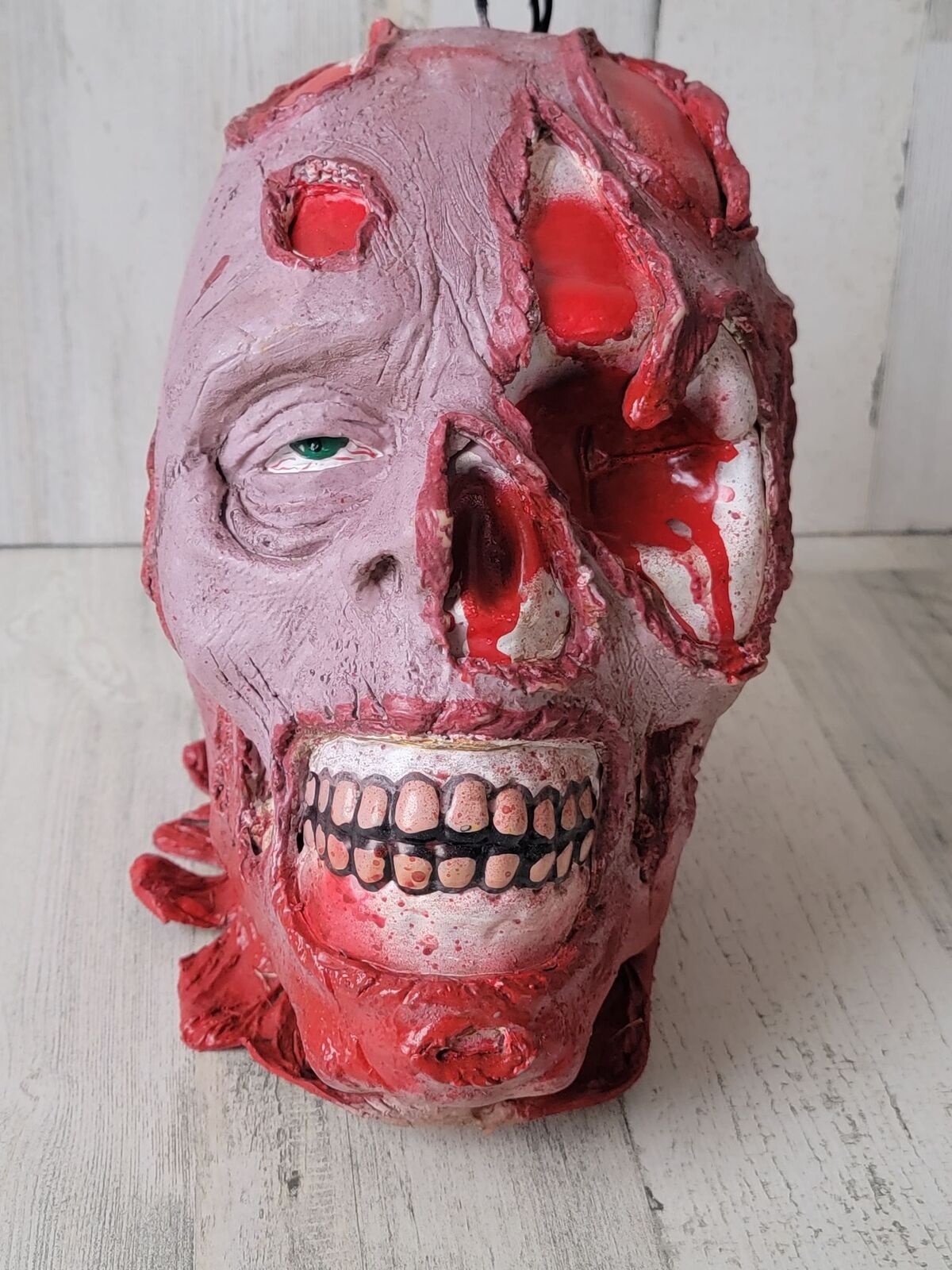 Halloween Bloody Zombie skull face head life-size scary prop decor