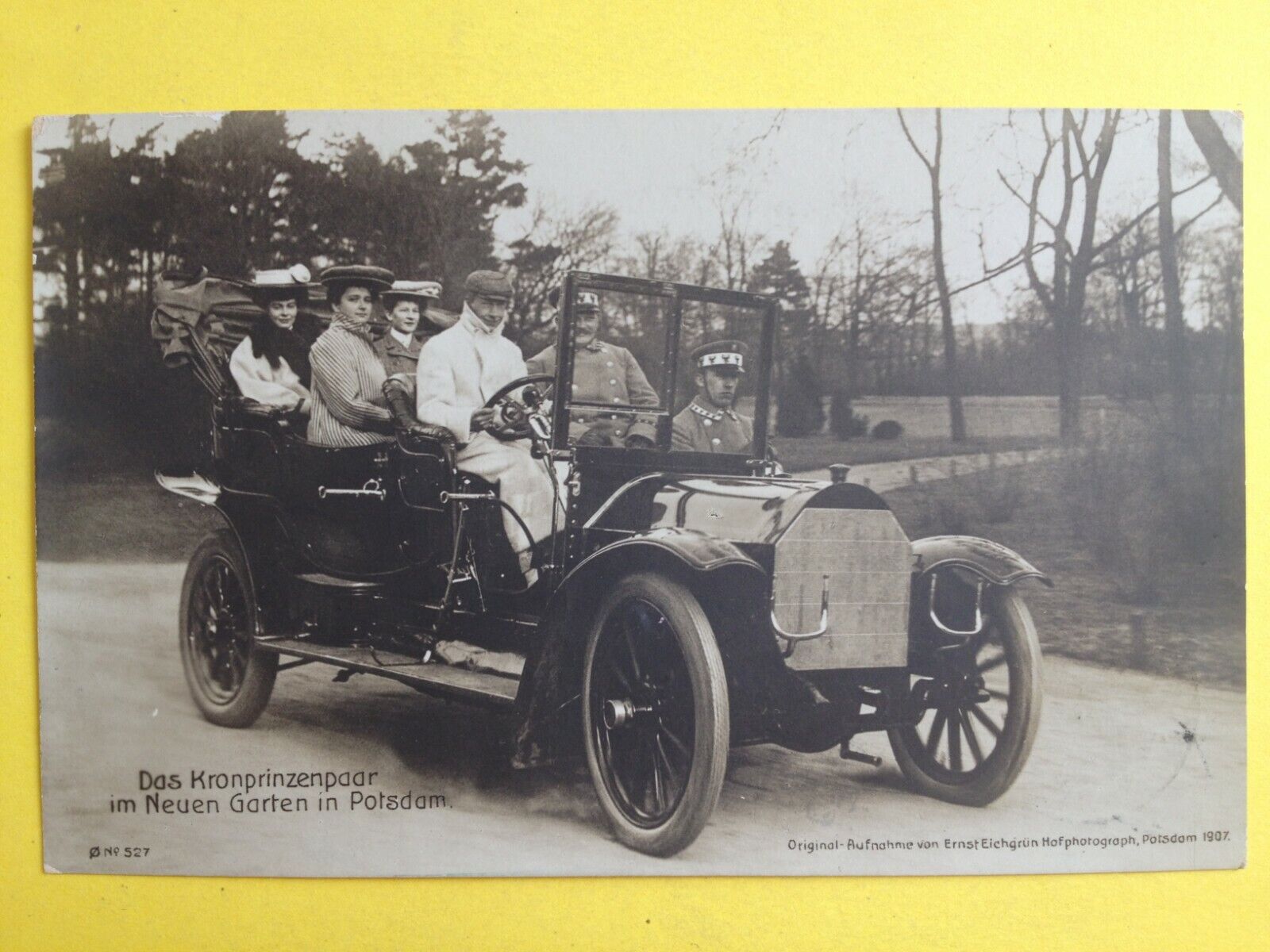 cpa photo POTSDAM 1907 PRINZ Auguste GUILLAUME de PRUSSIA AUTOMOBILE CAR CAR