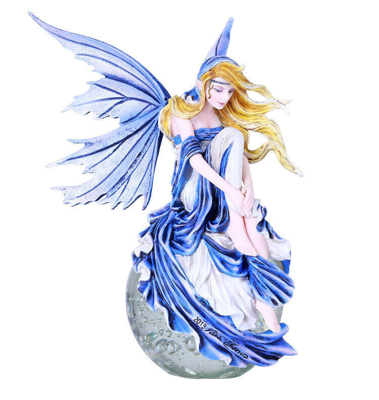 PT Nene Thomas Blue Dream Fairy on Crystal Ball Hand Painted Resin Figurine