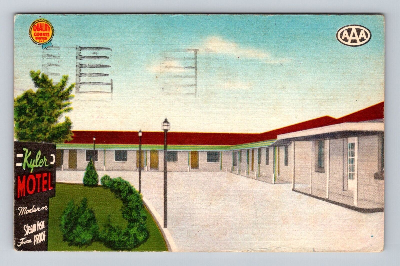 Evansville IN-Indiana, Kyler Motel Advertising, Vintage c1954 Souvenir Postcard