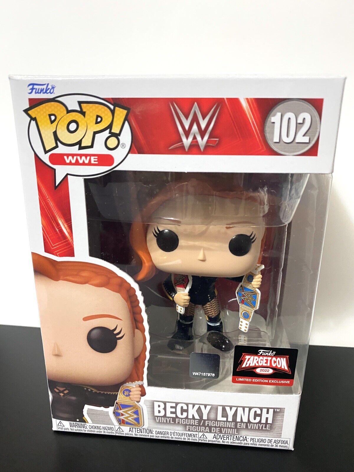 FUNKO POP WWE #102 BECKY LYNCH 2022 LIMITED EDITION TARGET CON EXCLUSIVE NIB #3