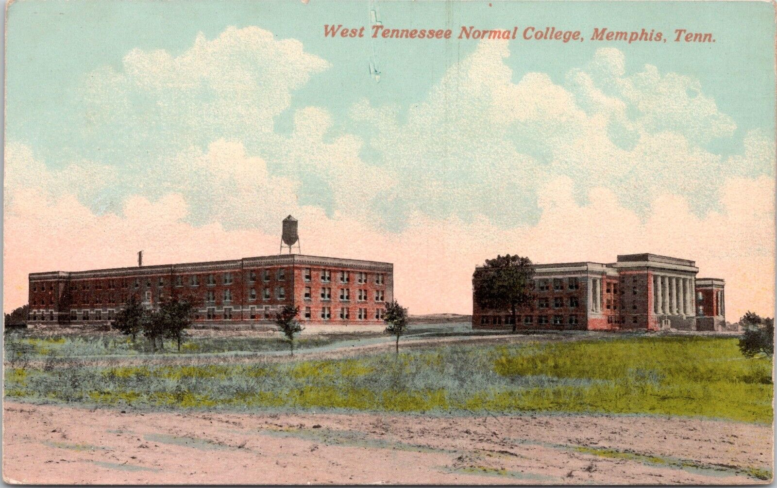 West Tennessee Normal College, University of Memphis- 1913 Divided Back Postcard