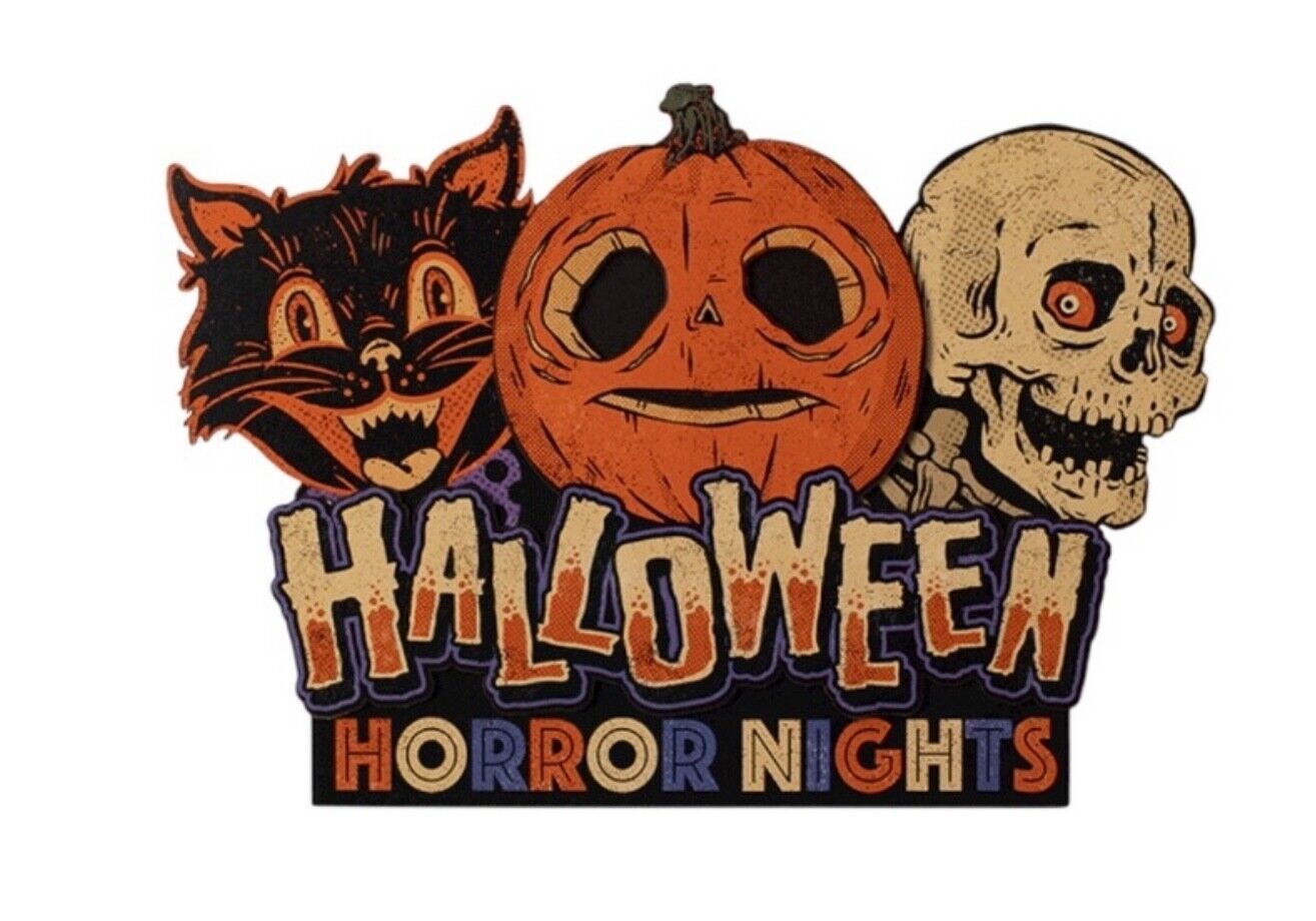 Universal Studios Halloween Horror Nights 2022 Lil' Boo Wooden Wall Decor Sign