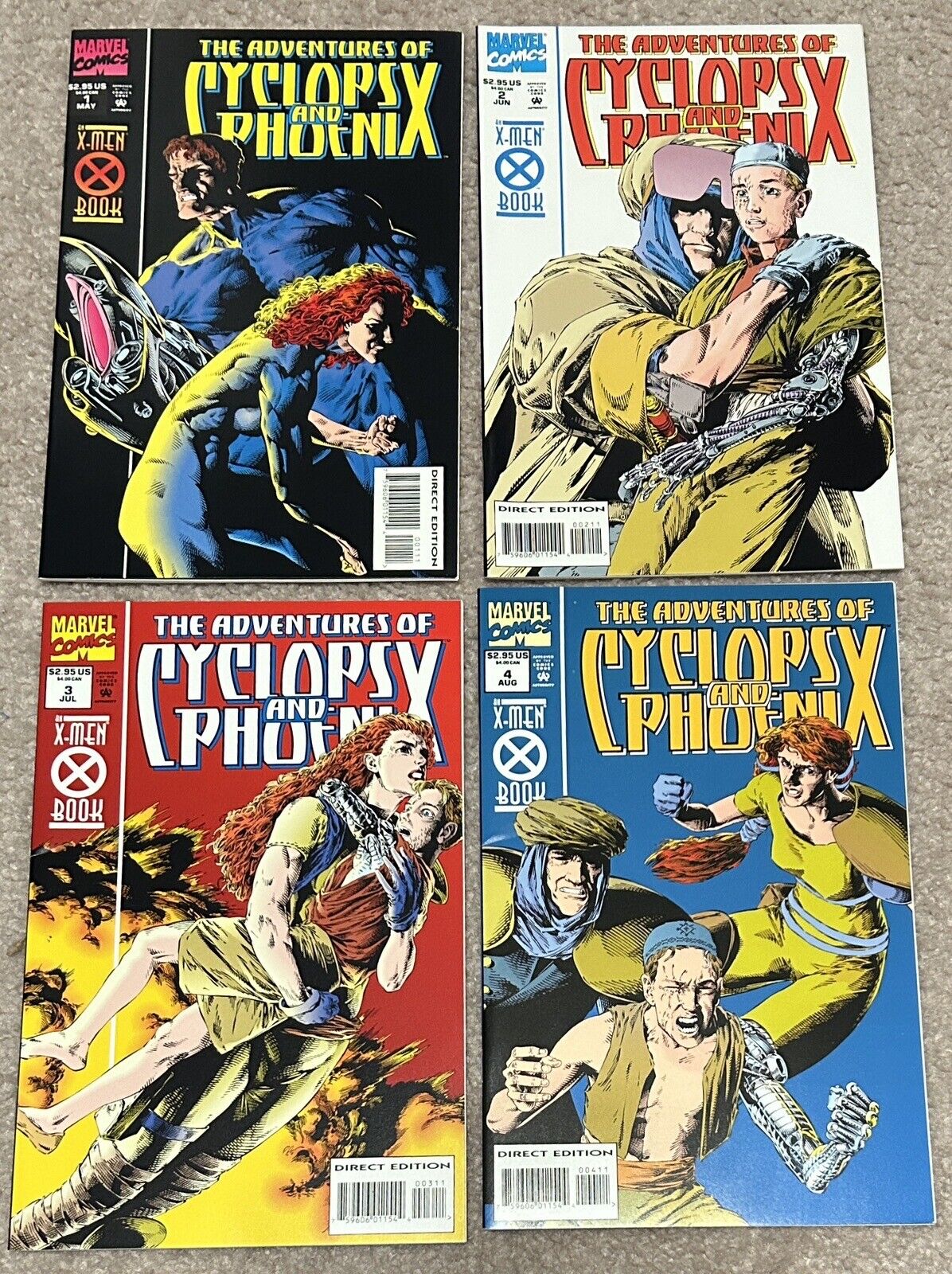 Lot of 4 Marvel Comics Adventures of Cyclops and Phoenix #1-#4 Askani Marvel