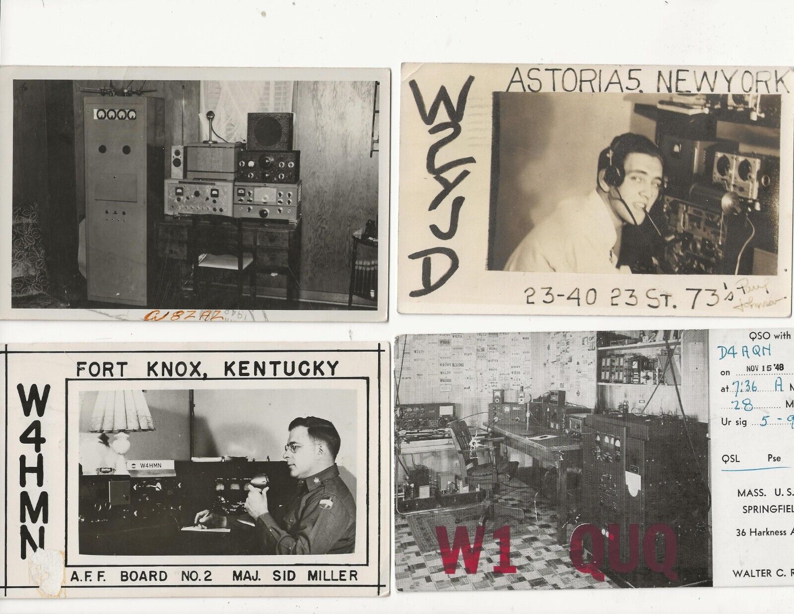 1948  station photo\'s   QSL Radio card