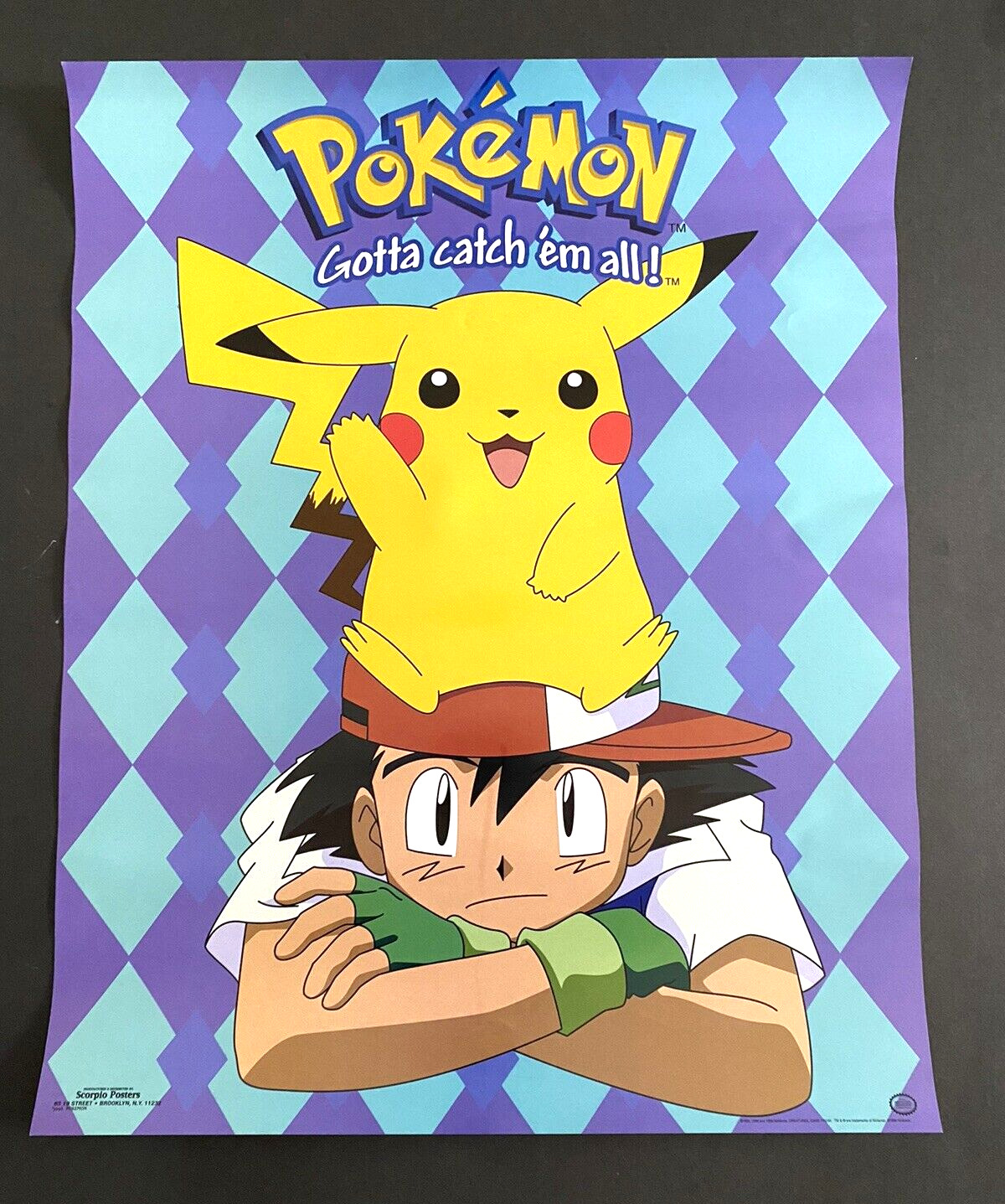 Vintage 1999 Pokemon Gotta Catch \'Em All Nintendo Scorpio Posters 16x20