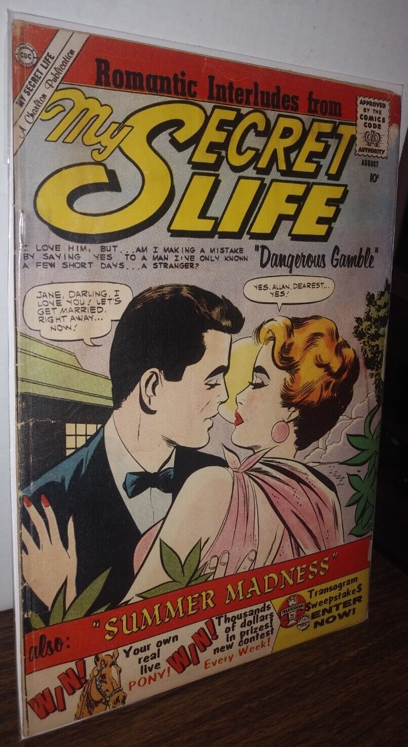 MY SECRET LIFE #35 (1960) DANGEROUS GAMBLE ; ROMANCE Vintage CHARLTON COMICS