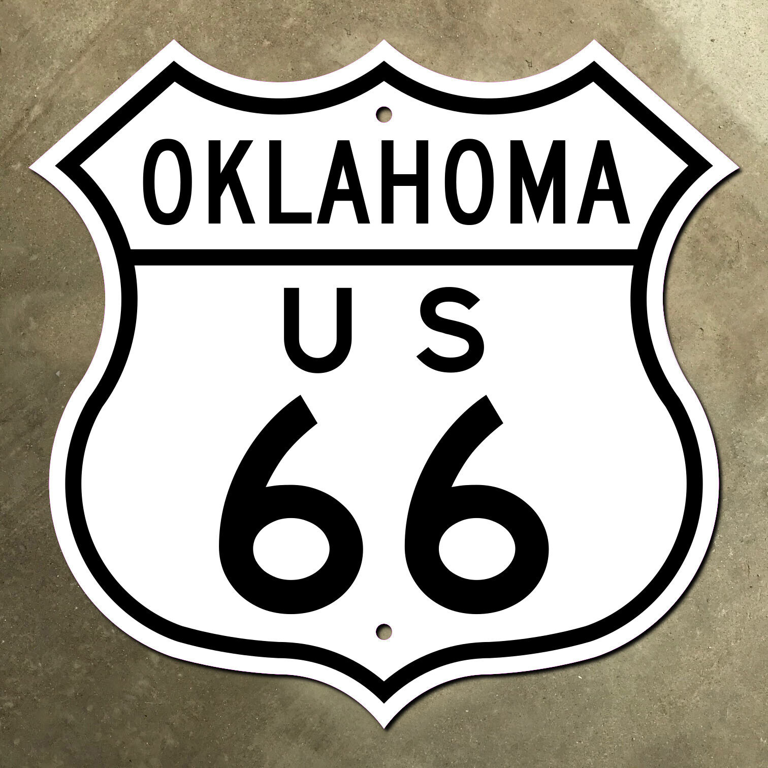 Oklahoma US route 66 highway marker sign 1948 mother road Will Rogers Tulsa